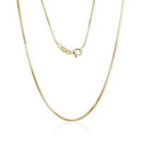 Luxury Designs 18” unisex Sterling Silver Gold-plated Box link chain