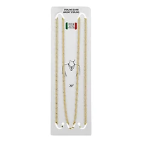 Luxury Designs 20” unisex Gold-plated Sterling Silver Singapore chain