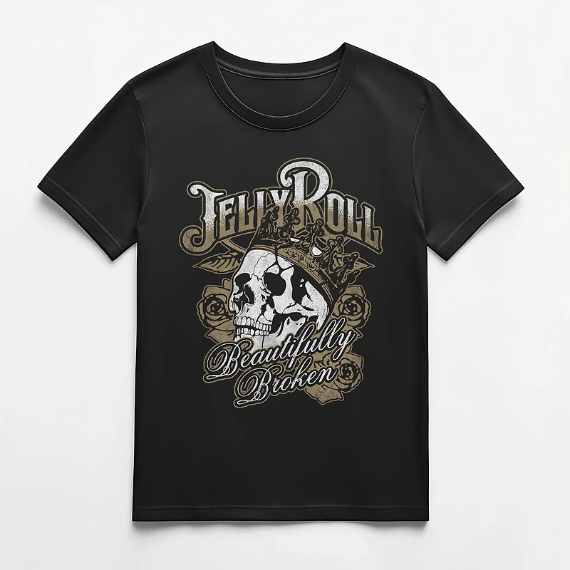 T-shirt Jelly Roll Beautifully Broken Crâne