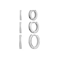 Luxury Designs Silver-plated Hoop Trio