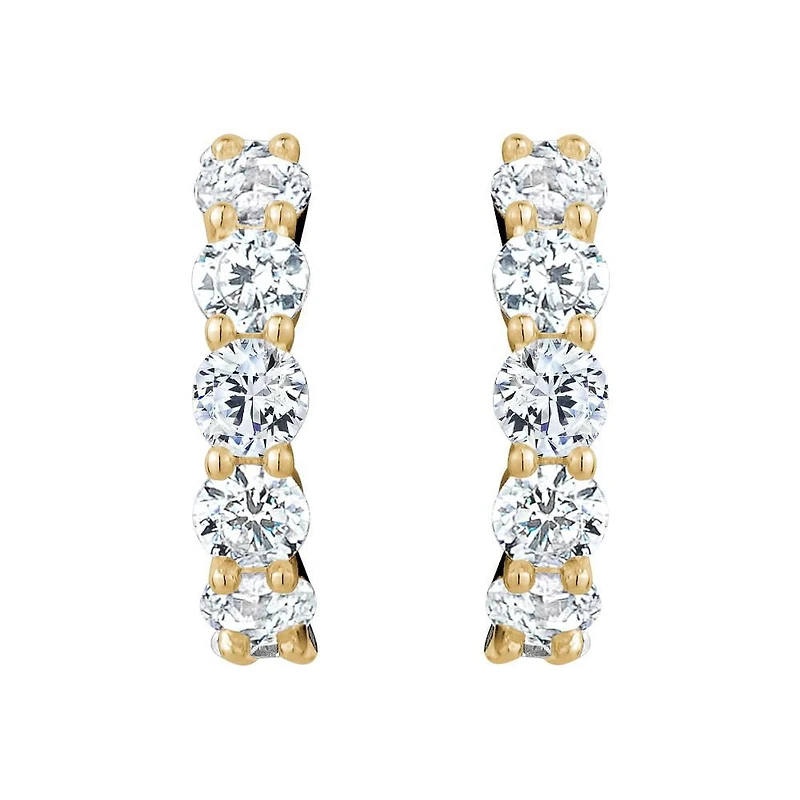 Luxury Designs Gold-plated Cubic Zirconia Hoop