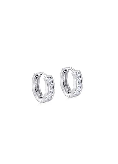 Luxury Designs Boucles d'oreilles en argent sterling avec oxyde de zirconium
