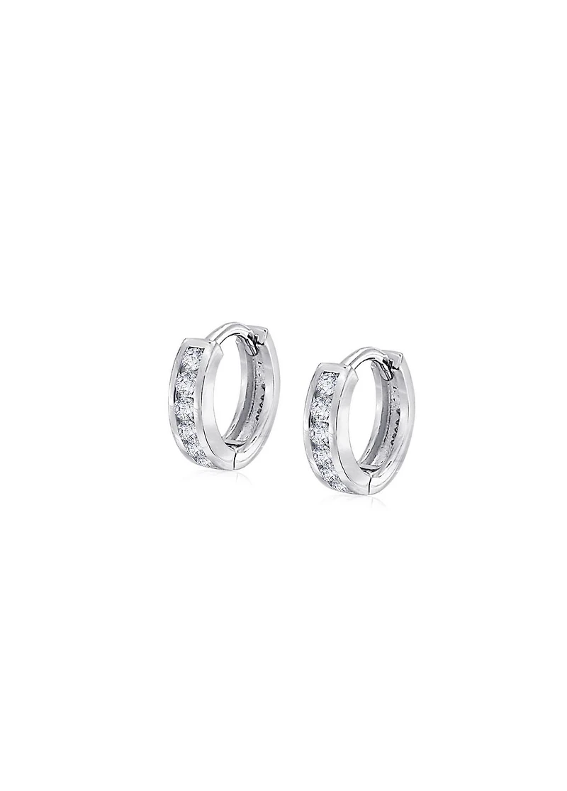 Luxury Designs Boucles d'oreilles en argent sterling avec oxyde de zirconium