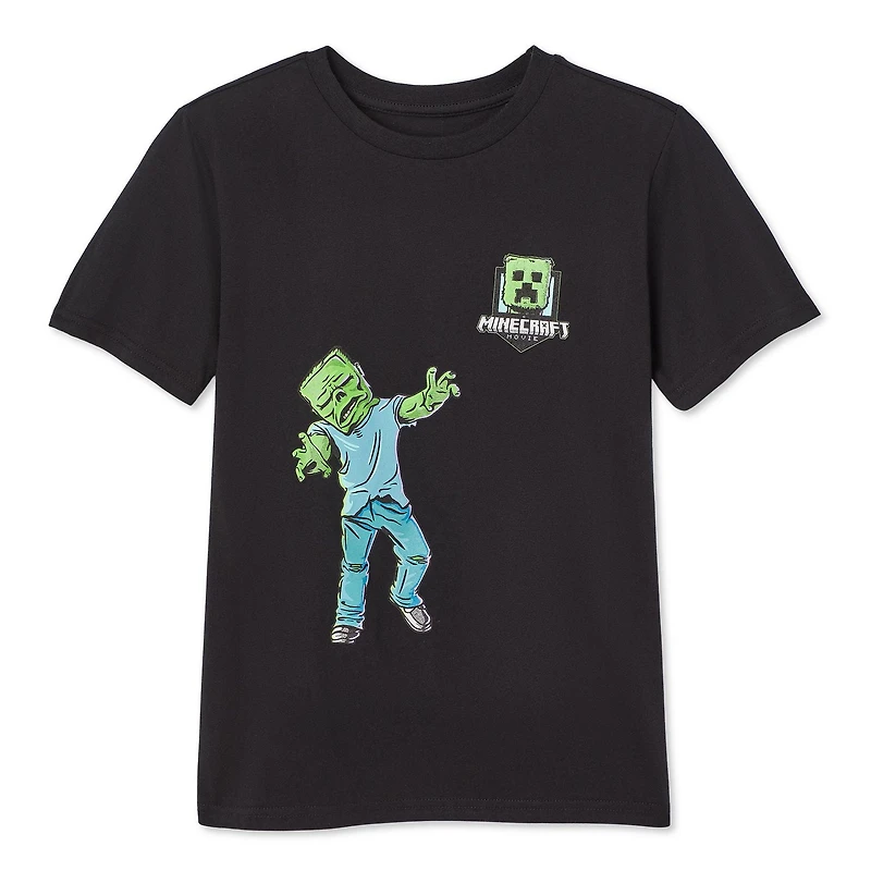 T-shirt avec imprimé graphique Minecraft Movie pour garçons