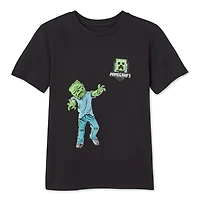 T-shirt avec imprimé graphique Minecraft Movie pour garçons