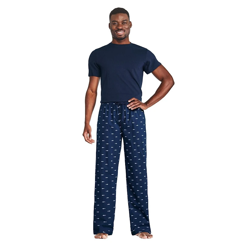 Pantalon de nuit en popeline George pour hommes Tailles P-2XL