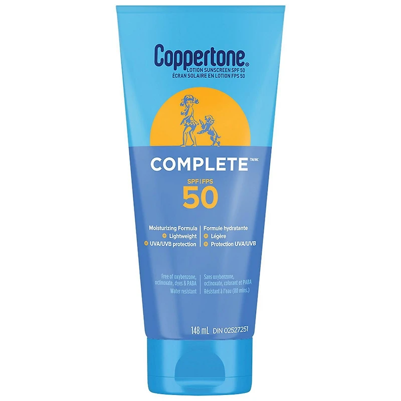 Coppertone Complete SPF 50 Sunscreen Lotion, 148mL