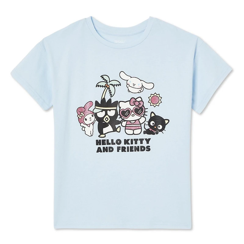 T-shirt à manches courtes Hello Kitty et ses amis pour filles