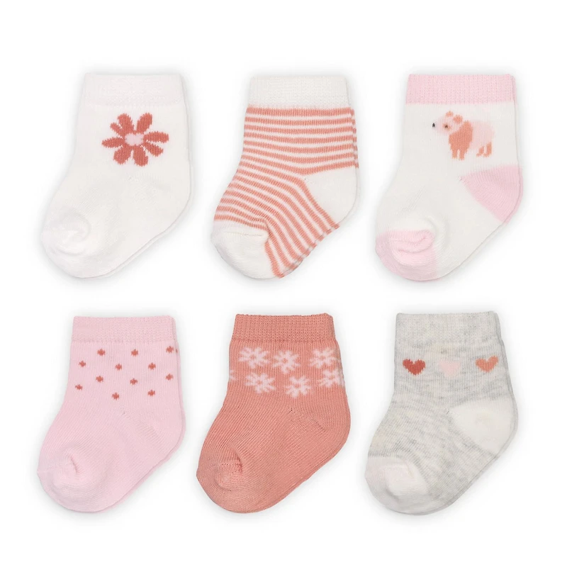 Child of Mine By Carters Lot de 6 paires de chaussettes à fleurs pour filles