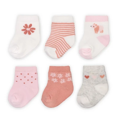 Child of Mine By Carters Lot de 6 paires de chaussettes à fleurs pour filles