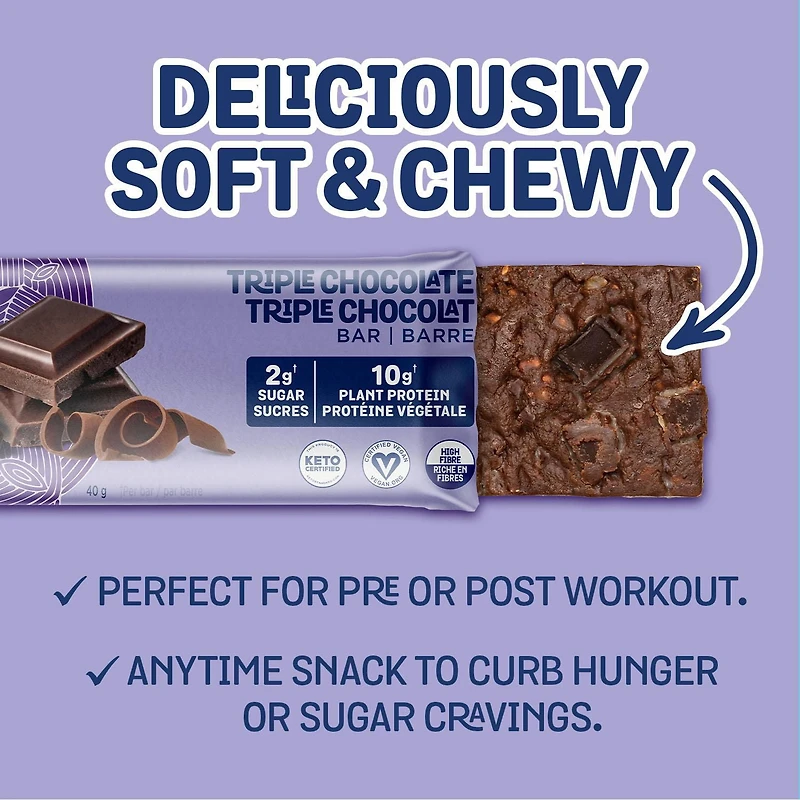 Hungry Buddha Triple Chocolat | 40g HB Barre protéinée végé