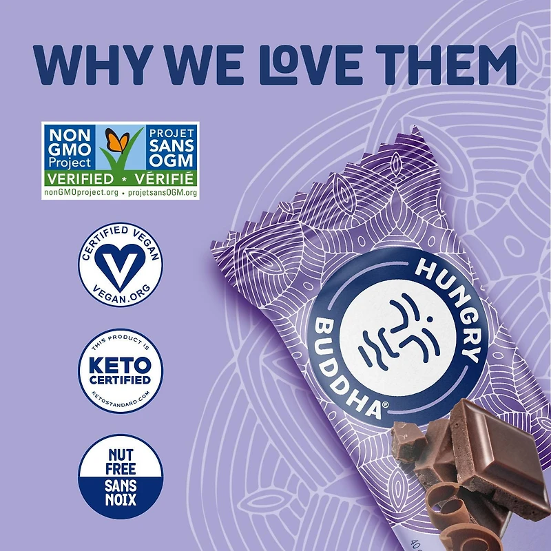 Hungry Buddha Triple Chocolat | 40g HB Barre protéinée végé