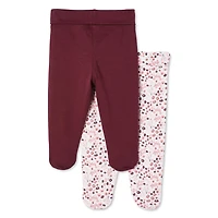 George Baby Girls' Legging 2-Pack, Sizes 0-9 months