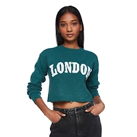 No Boundaries Women's Cropped Sweater, Sizes XS-XXL