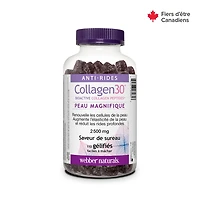 Webber Naturals Collagen30 Bioactive Collagen Peptidesᔿᒼ 2500 mg Saveur de Sureau Gélifiés Donnent à la peau une apparence lisse et saine, 110 Gelifies