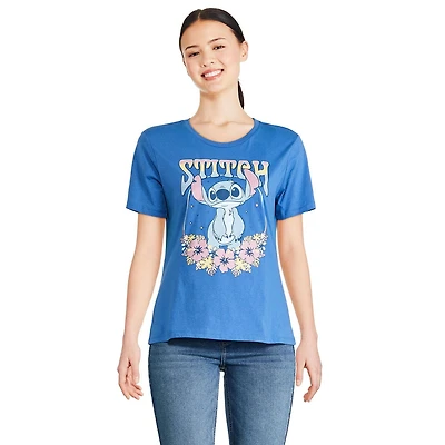 T-shirt Stitch Disney pour femmes Tailles TP–TG