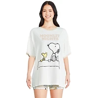 Pyjama 2 pièces Snoopy Peanuts pour femmes Tailles TP–TG