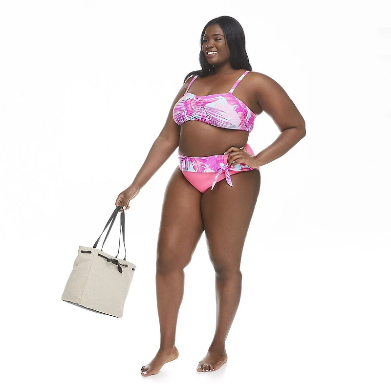 Bas de bain drapé à la taille George Plus pour femmes