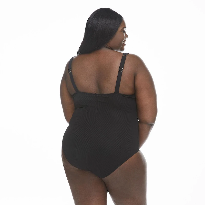 Maillot de bain 1 pièce avec dentelle George Plus pour femmes