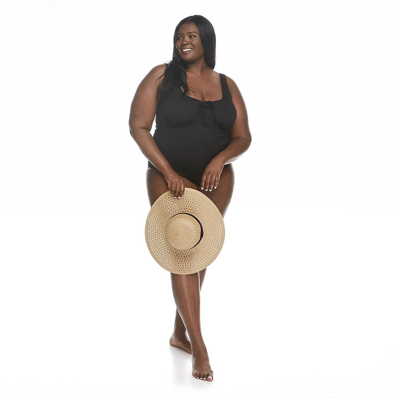 Maillot de bain 1 pièce avec dentelle George Plus pour femmes