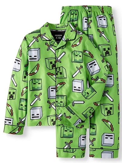 Boys Minecraft Sleepwear, 2 Piece Set