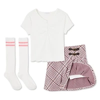 Btween Girls' Skort 3-Piece Set