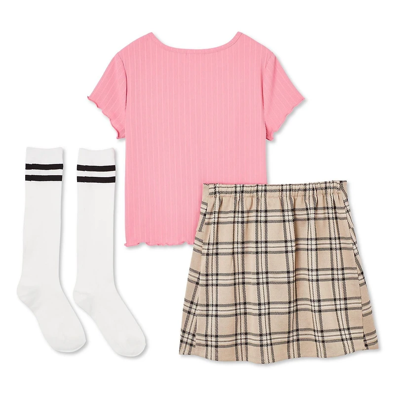 Btween Girls' Skort 3-Piece Set