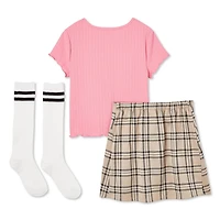 Btween Girls' Skort 3-Piece Set