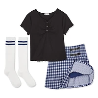 Btween Girls' Skort 3-Piece Set