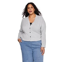 Cardigan en tricot hacci George Plus pour femmes Tailles 1X-4X