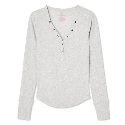 Haut henley à manches longues No Boundaries pour femmes