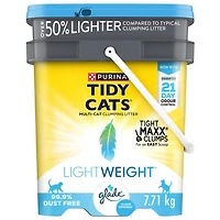 Tidy Cats Poids plume Multi-chats avec le parfum Clear Springs, Litière pour Chats 7.71 kg
