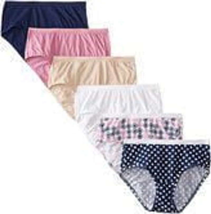 Fruit of the Loom Ladies Cotton Low Rise Briefs, 6-Pack