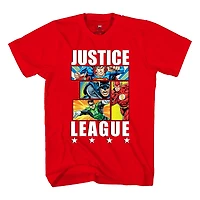 T-shirt à manches courtes Justice League Blocks pour garçon Tailles: TP-TG