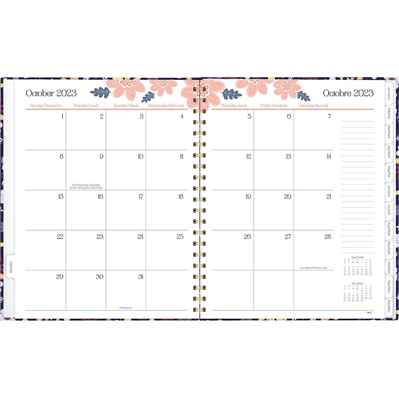 Mead® Large Weekly/Monthly Caprice Hardcover Planner