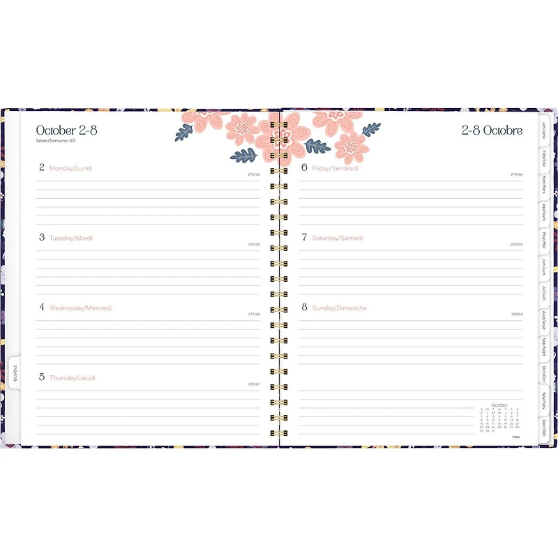 Mead® Large Weekly/Monthly Caprice Hardcover Planner
