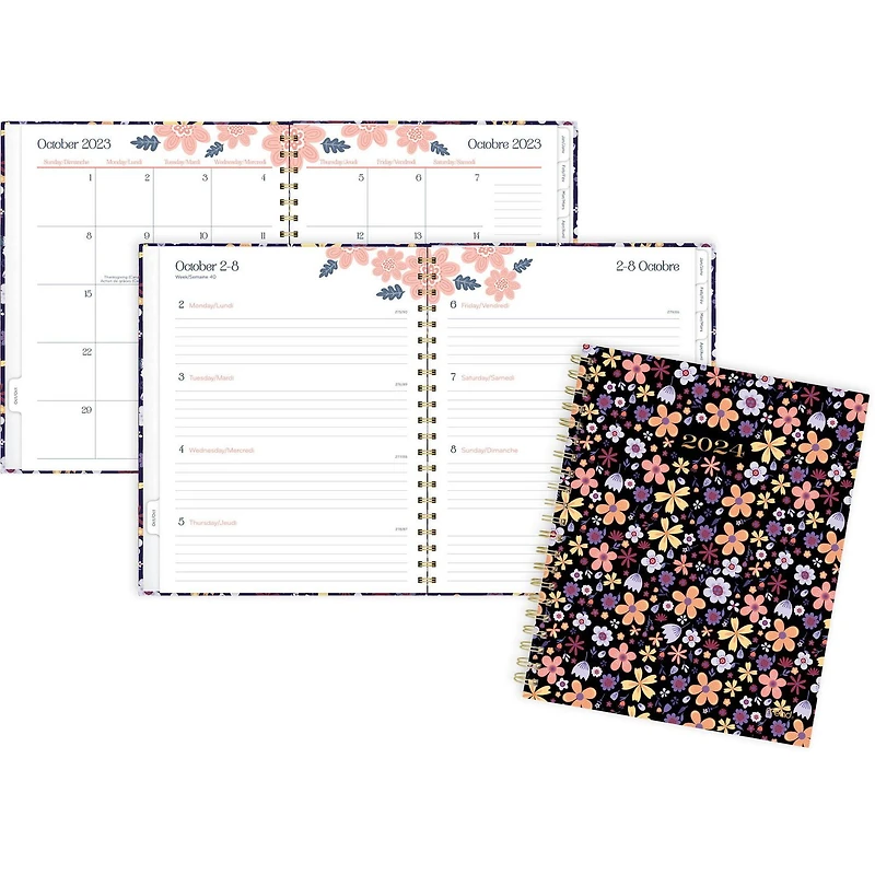 Mead® Large Weekly/Monthly Caprice Hardcover Planner