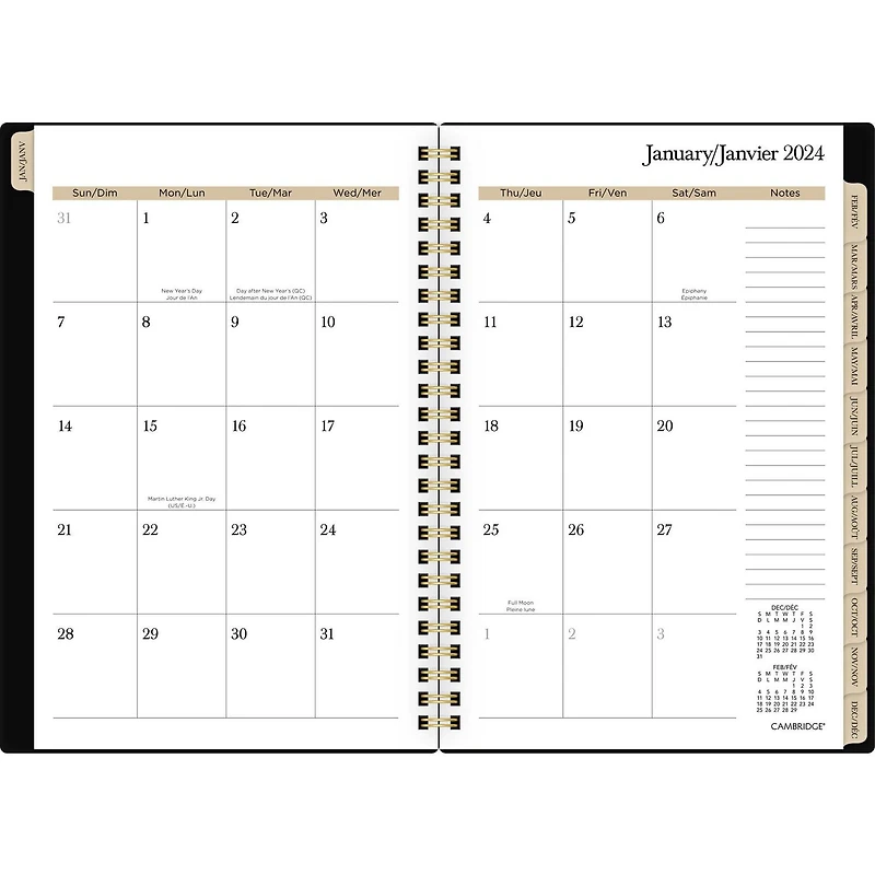 Cambridge® Small Weekly/Monthly Panthera Printed Poly Planner