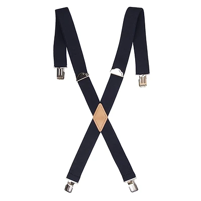 Genuine Dickies Men's 1-1/2” Leather Trim Suspenders
