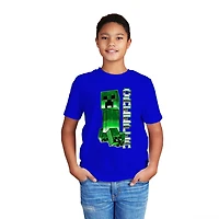 T-shirt à manches courtes Minecraft Creeper Chrome pour garçon