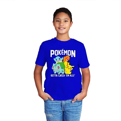 T-shirt à manches courtes Pokemon Team pour garçon