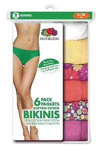 Culottes bikini en coton Fruit of the Loom pour femmes