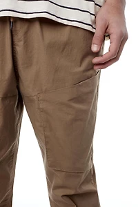 Jeaniologie ™ Men's Pull-on Jogger Pants With Front Leg Pockets With Hidden Velcro-Beige