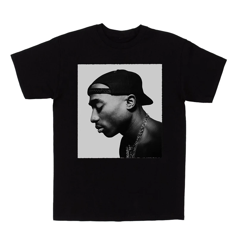 Tupac T-shirt manch courte à col rond pour femmes