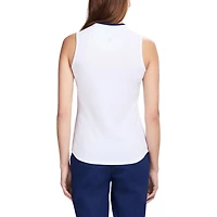 IZOD VEE-RONICA COLLARLESS POLO