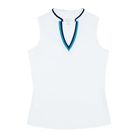 IZOD VEE-RONICA COLLARLESS POLO