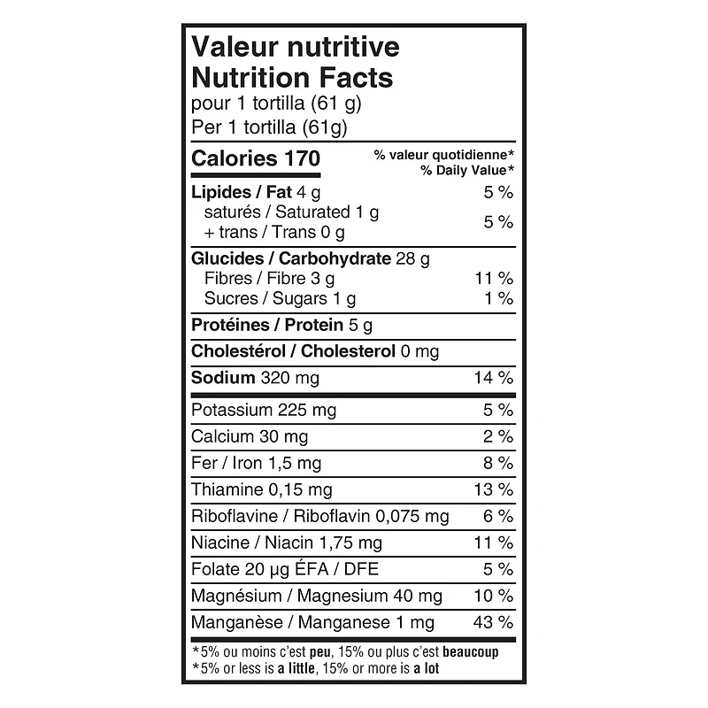 POM® 100% Whole Wheat Large Tortillas, 610 g