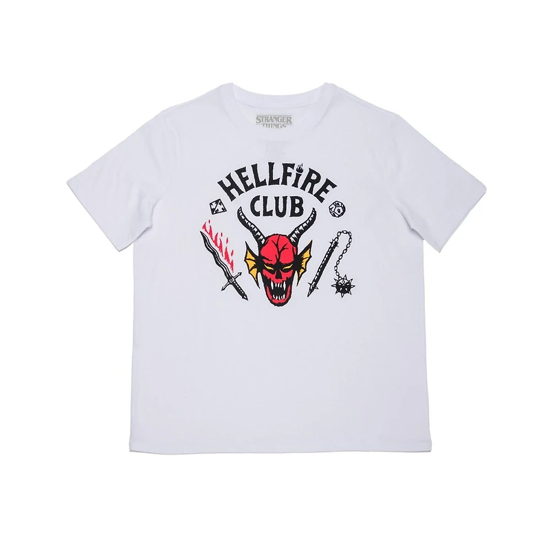 Stranger Things T-shirt à manches courtes pour femme Hellfire Club Tailles: TP-TG
