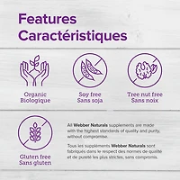 Gélules huile de lin de Webber Naturals pressées à froid Source végétale d’oméga-3 et 6, 210 gélules