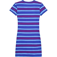 AIRWALK WOMENS RIBBED STRIPE DRESS IN MAGENTA